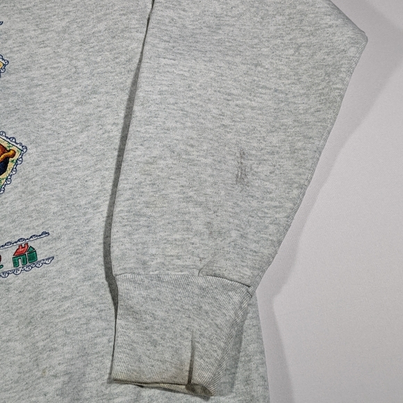 Vintage 90s Sz Large Friendship Recipe Collared Long Sleeve Sweatshirt - Picture 10 of 12